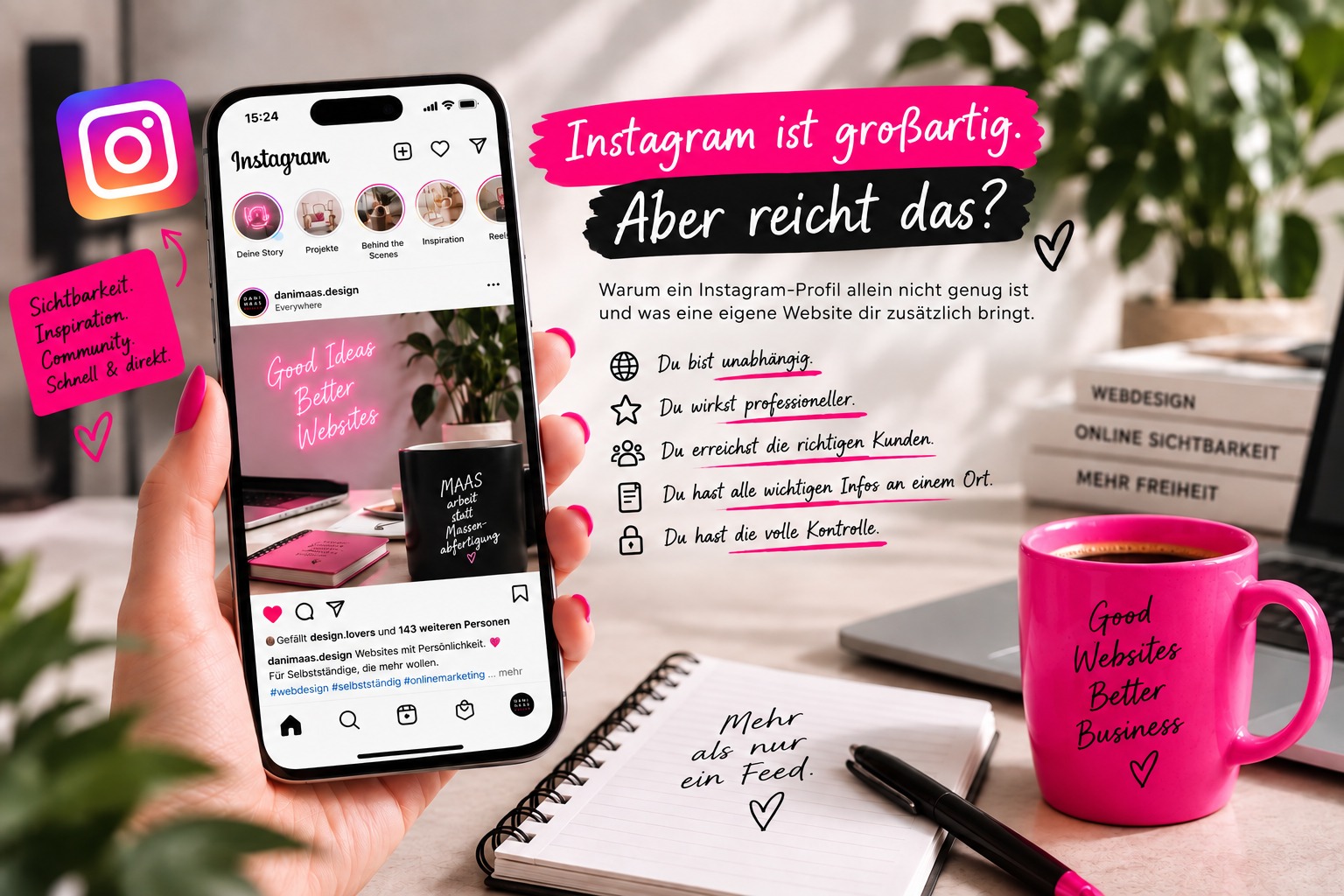 Brauche ich eine Website, wenn ich Instagram habe?
