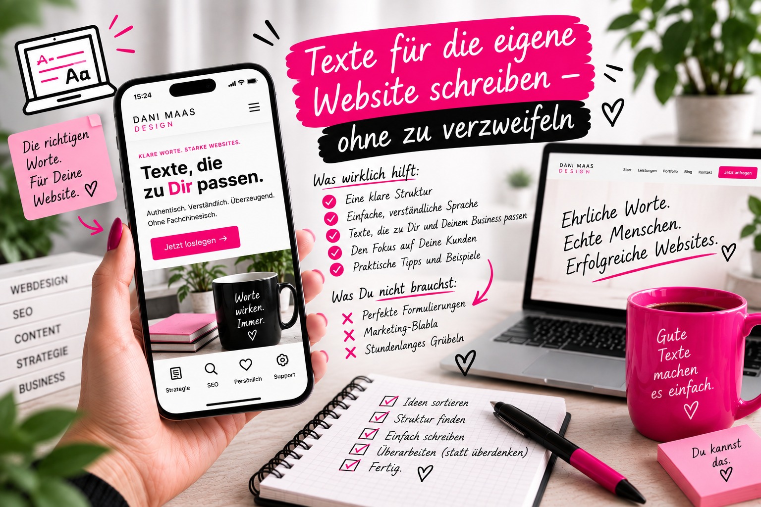 Texte für die eigene Website schreiben, ohne zu verzweifeln
